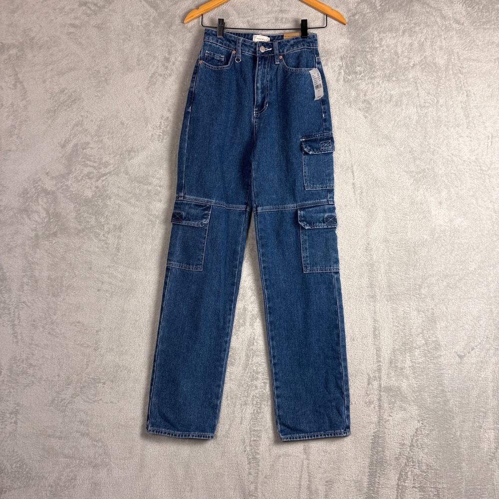 PacSun 90s Boyfriend Highโ Rise Relaxed Cargo Jeans Blue Sierra Size 24 NWT
